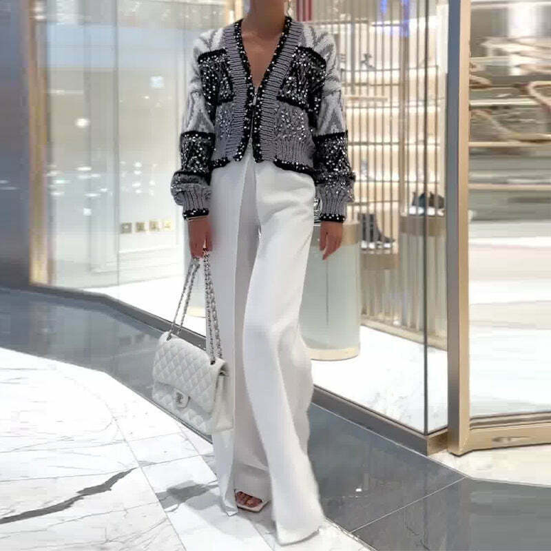 Coquette Aesthetic Short Sweater Jacket - Y2K Fashion Women's Clothing Coquette Aesthetic Short Sweater Jacket - Y2K Fashion Women's Clothing