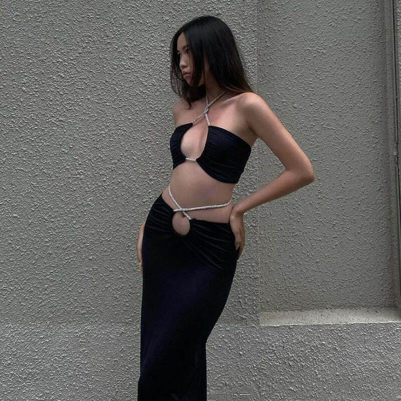 Coquette Aesthetic Silver Rope Necklace Two-Piece Set Coquette Aesthetic Silver Rope Necklace Two-Piece Set