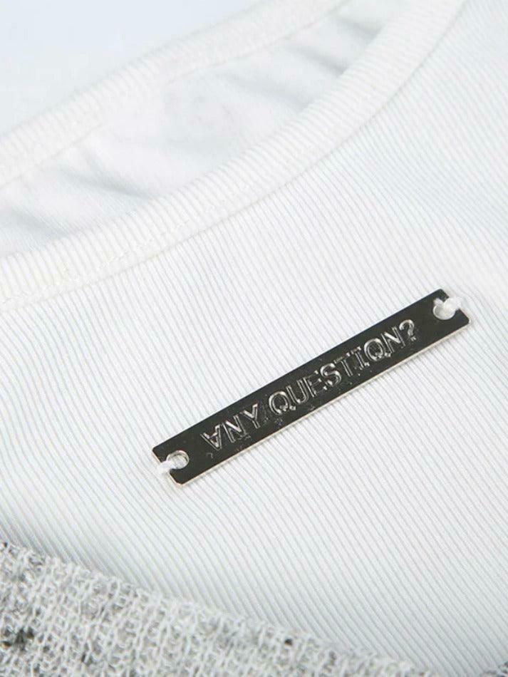 Coquette Aesthetic Slim Tank Top with Cowl Neck - Y2K Fashion Long Sleeve Knit