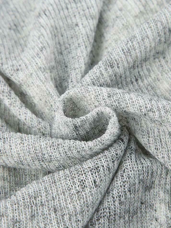 Coquette Aesthetic Slim Tank Top with Cowl Neck - Y2K Fashion Long Sleeve Knit