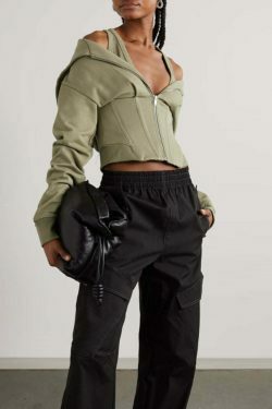 Coquette Aesthetic Slim Waist Hooded Short Sweater