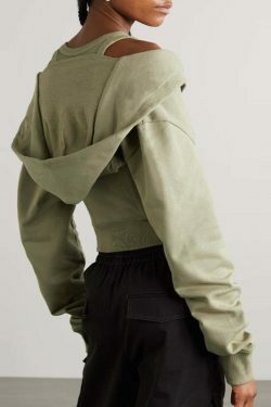 Coquette Aesthetic Slim Waist Hooded Short Sweater