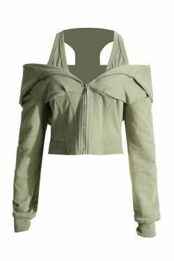Coquette Aesthetic Slim Waist Hooded Short Sweater