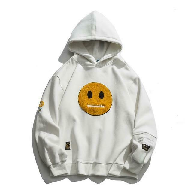 Coquette Aesthetic Smiley Zipper Hoodie - Y2K Fashion Grunge Style Cute Tops Pastel Goth