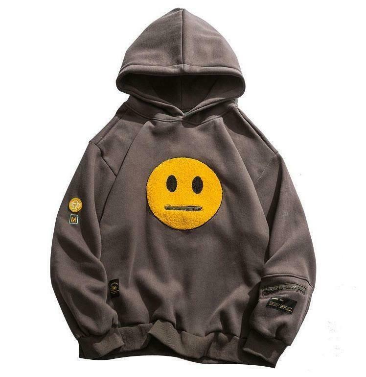 Coquette Aesthetic Smiley Zipper Hoodie - Y2K Fashion Grunge Style Cute Tops Pastel Goth