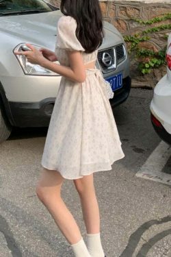 Coquette Aesthetic Snowflake Mini Dress