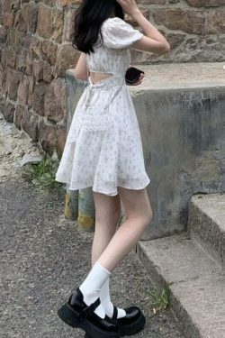 Coquette Aesthetic Snowflake Mini Dress