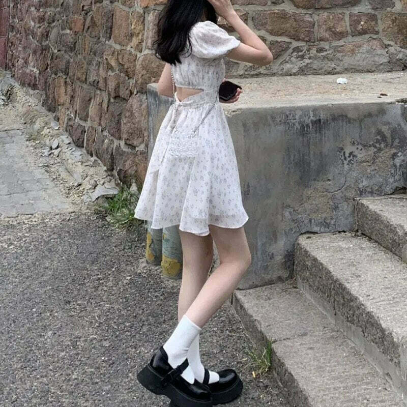 Coquette Aesthetic Snowflake Mini Dress Coquette Aesthetic Snowflake Mini Dress