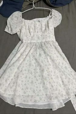 Coquette Aesthetic Snowflake Mini Dress