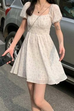 Coquette Aesthetic Snowflake Mini Dress