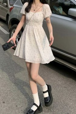 Coquette Aesthetic Snowflake Mini Dress