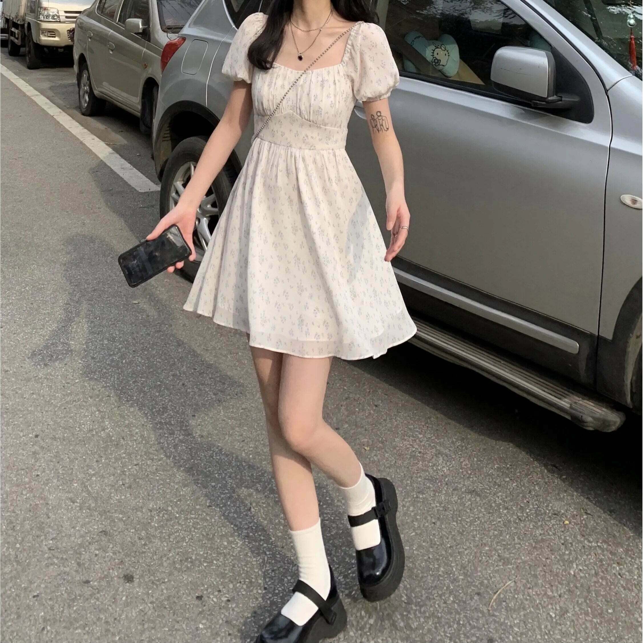 Coquette Aesthetic Snowflake Mini Dress Coquette Aesthetic Snowflake Mini Dress