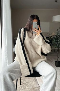 Coquette Aesthetic Snug Symphony Turtleneck Sweater