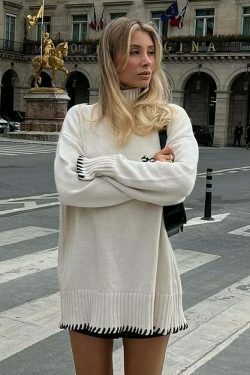 Coquette Aesthetic Snug Symphony Turtleneck Sweater