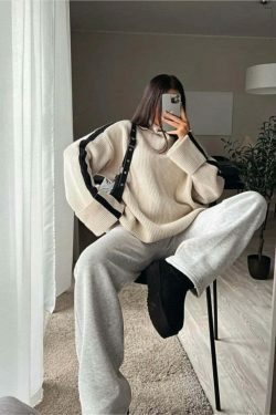 Coquette Aesthetic Snug Symphony Turtleneck Sweater