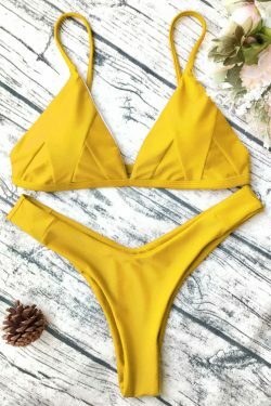 Coquette Aesthetic Soft Padded Cami Shell Bikini Set