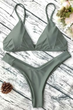 Coquette Aesthetic Soft Padded Cami Shell Bikini Set