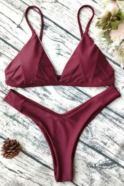 Coquette Aesthetic Soft Padded Cami Shell Bikini Set