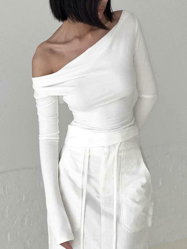 Coquette Aesthetic Solid Color Backless Lacing Long Sleeve Tee - Y2K Fashion Grunge Style Coquette Aesthetic Solid Color Backless Lacing Long Sleeve Tee - Y2K Fashion Grunge Style