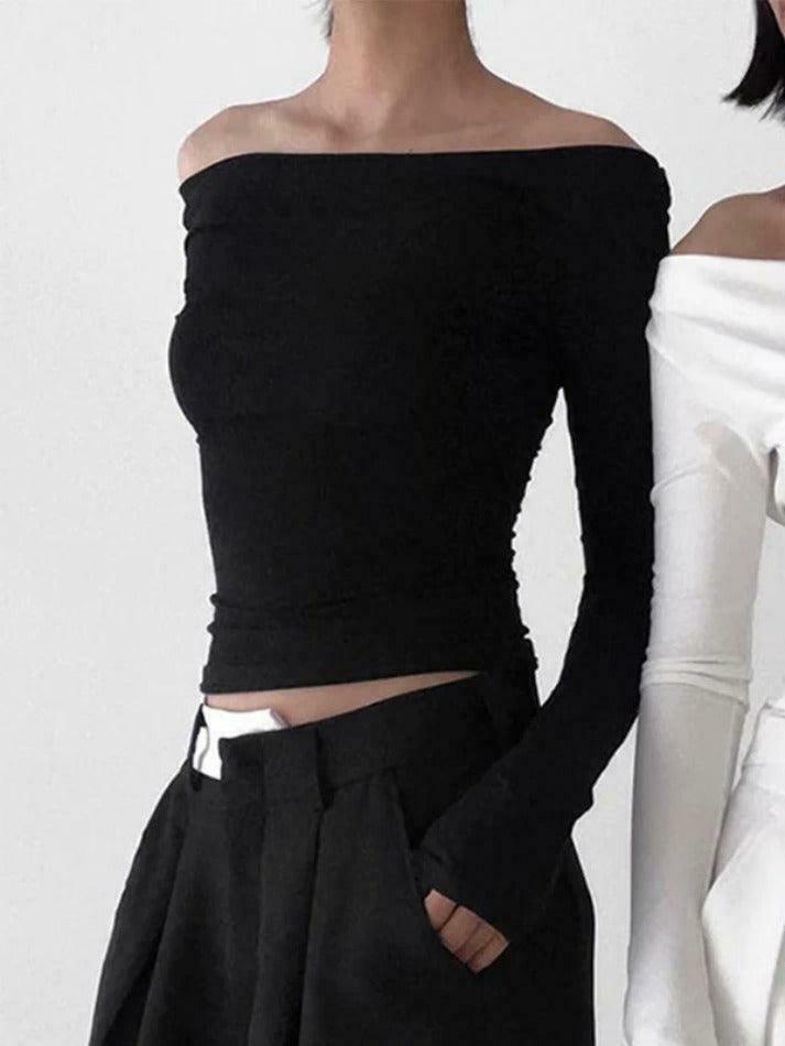 Coquette Aesthetic Solid Color Backless Lacing Long Sleeve Tee - Y2K Fashion Grunge Style Coquette Aesthetic Solid Color Backless Lacing Long Sleeve Tee - Y2K Fashion Grunge Style