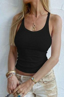 Coquette Aesthetic Solid Color Cami Top - Y2K Fashion Grunge Style Cute Tops & Cargo Skirt Outfits