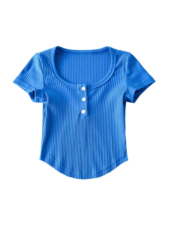 Coquette Aesthetic Solid Color Knit Top with Curved Hem Coquette Aesthetic Solid Color Knit Top with Curved Hem