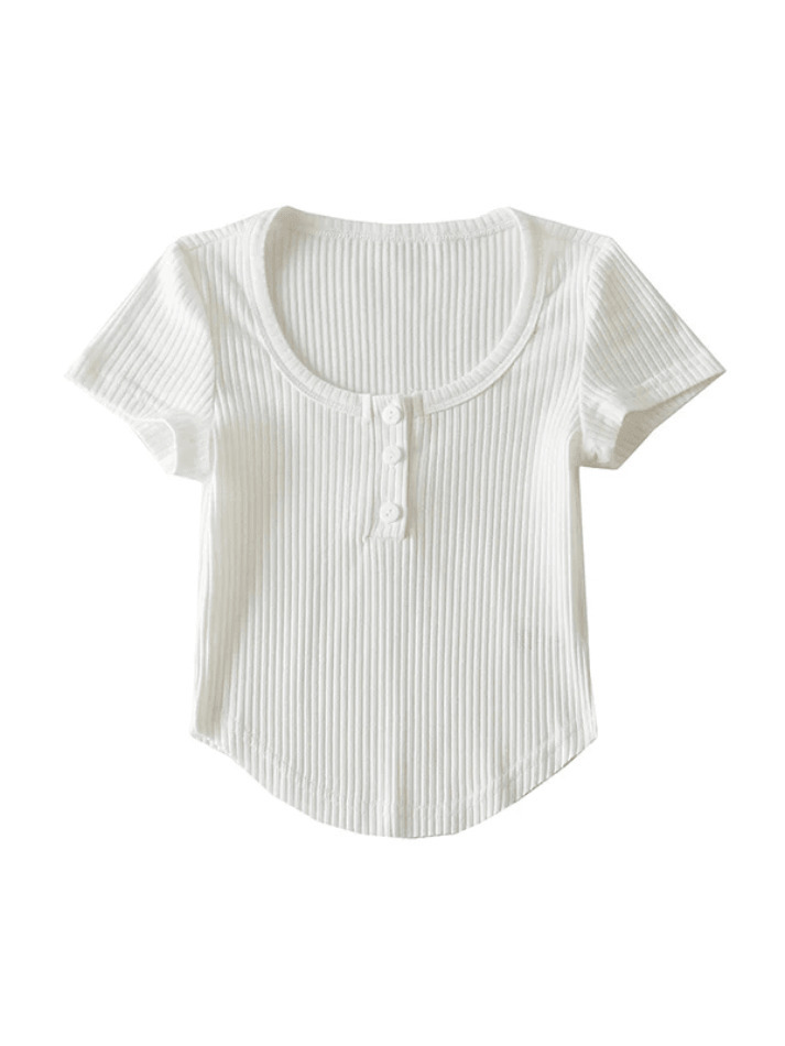 Coquette Aesthetic Solid Color Knit Top with Curved Hem Coquette Aesthetic Solid Color Knit Top with Curved Hem