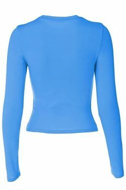Coquette Aesthetic Solid Color Long Sleeve Top - Y2K Fashion Grunge Style