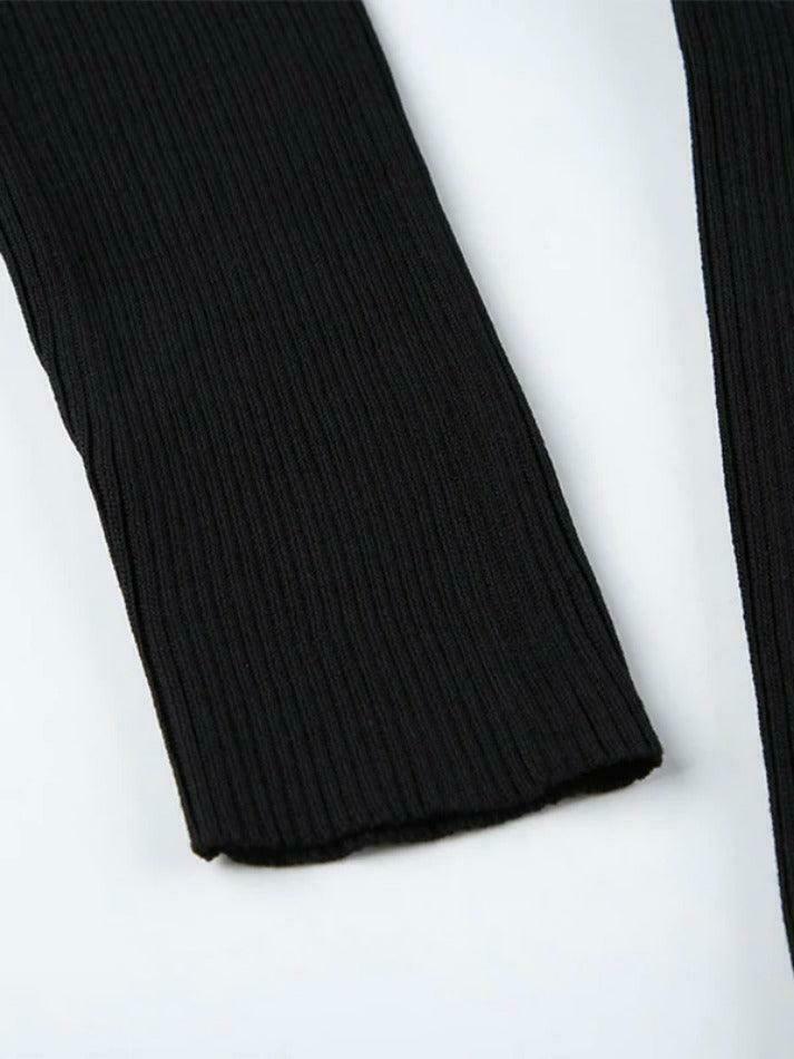 Coquette Aesthetic Solid Cutout Cropped Knit Sweater Coquette Aesthetic Solid Cutout Cropped Knit Sweater