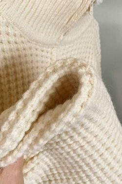 Coquette Aesthetic Solid Double Zip Turtleneck Sweater