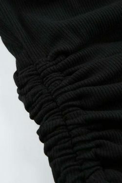 Coquette Aesthetic Solid Drawstring Lace-Up Knit Sweater