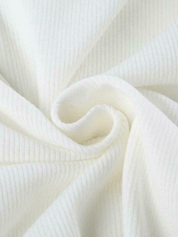 Coquette Aesthetic Solid Pocket Curvy Hem Polo Neck Long Sleeve Knit Coquette Aesthetic Solid Pocket Curvy Hem Polo Neck Long Sleeve Knit