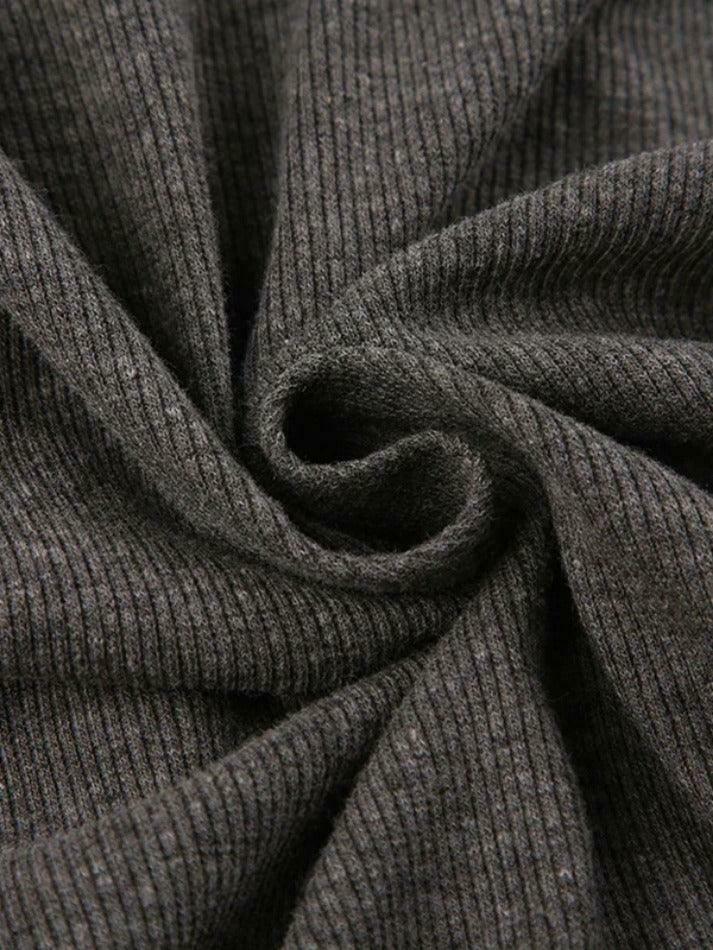 Coquette Aesthetic Solid Ribbed Zip-Up Hooded Knit Sweater Coquette Aesthetic Solid Ribbed Zip-Up Hooded Knit Sweater