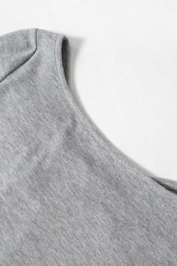 Coquette Aesthetic Solid Tie Back Long Sleeve Tee - Y2K Fashion Women's Clothing