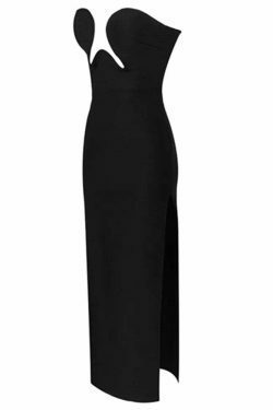 Coquette Aesthetic Sophisticated Cut-Out Glamour Dress for Women - Y2K Fashion Statement