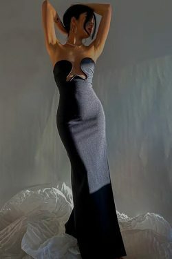 Coquette Aesthetic Sophisticated Cut-Out Glamour Dress for Women - Y2K Fashion Statement