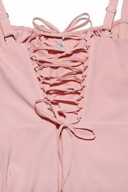 Coquette Aesthetic Spaghetti Strap Mini Dress - Y2K Fashion with Grunge Style and Pastel Goth Vibes