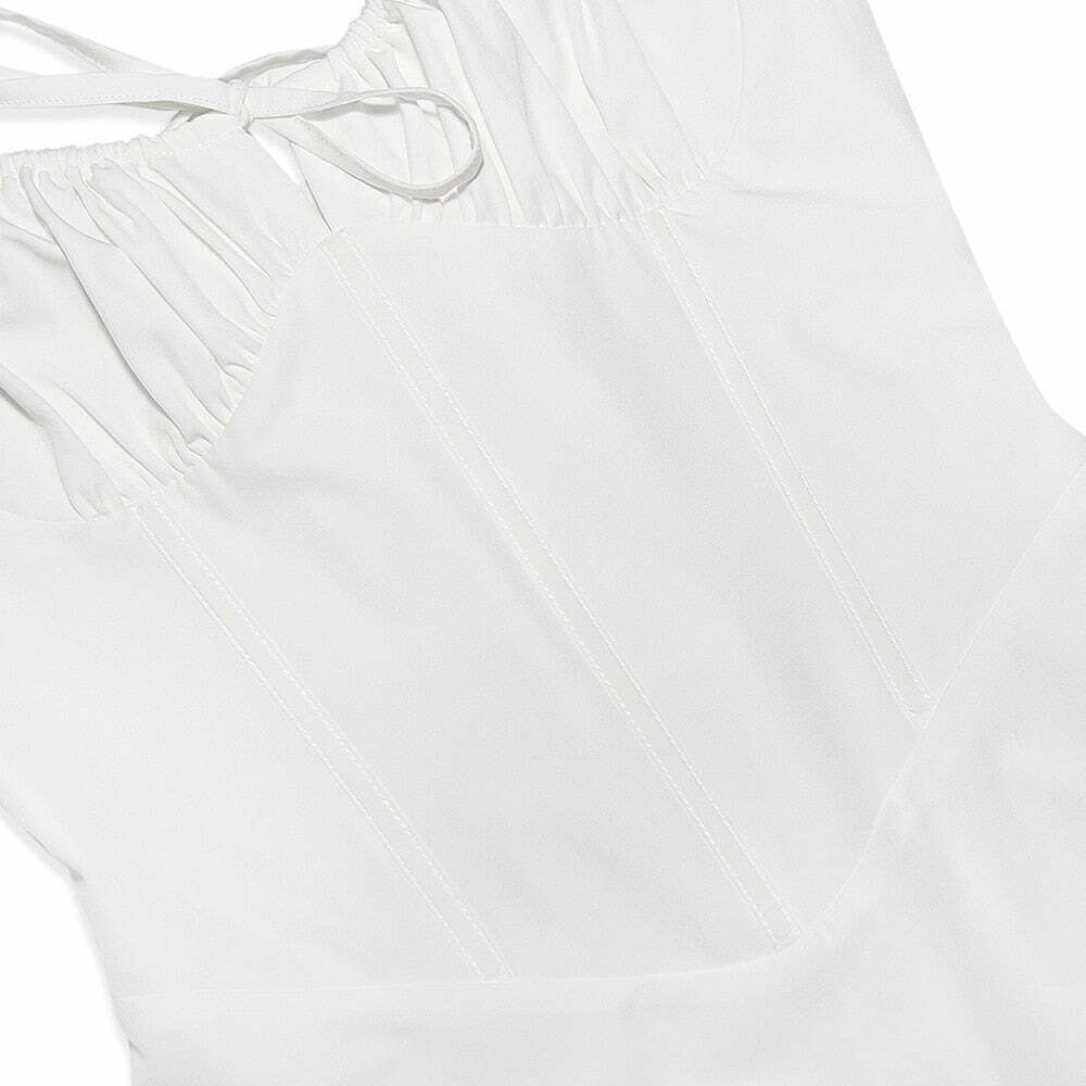 Coquette Aesthetic Spaghetti Strap Mini Dress - Y2K Fashion with Grunge Style and Pastel Goth Vibes