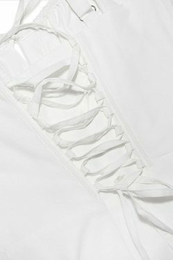 Coquette Aesthetic Spaghetti Strap Mini Dress - Y2K Fashion with Grunge Style and Pastel Goth Vibes