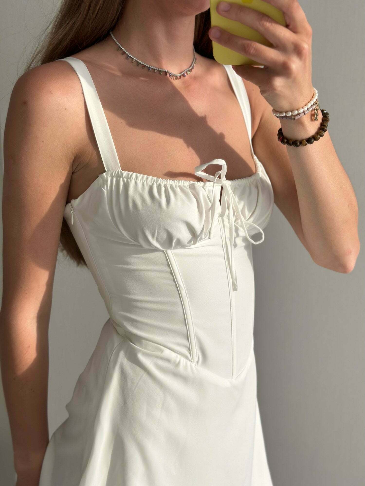 Coquette Aesthetic Spaghetti Strap Mini Dress - Y2K Fashion with Grunge Style and Pastel Goth Vibes