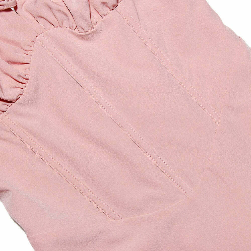 Coquette Aesthetic Spaghetti Strap Mini Dress - Y2K Fashion with Grunge Style and Pastel Goth Vibes