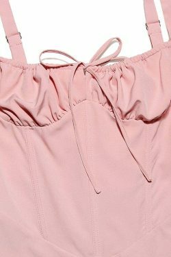 Coquette Aesthetic Spaghetti Strap Mini Dress - Y2K Fashion with Grunge Style and Pastel Goth Vibes