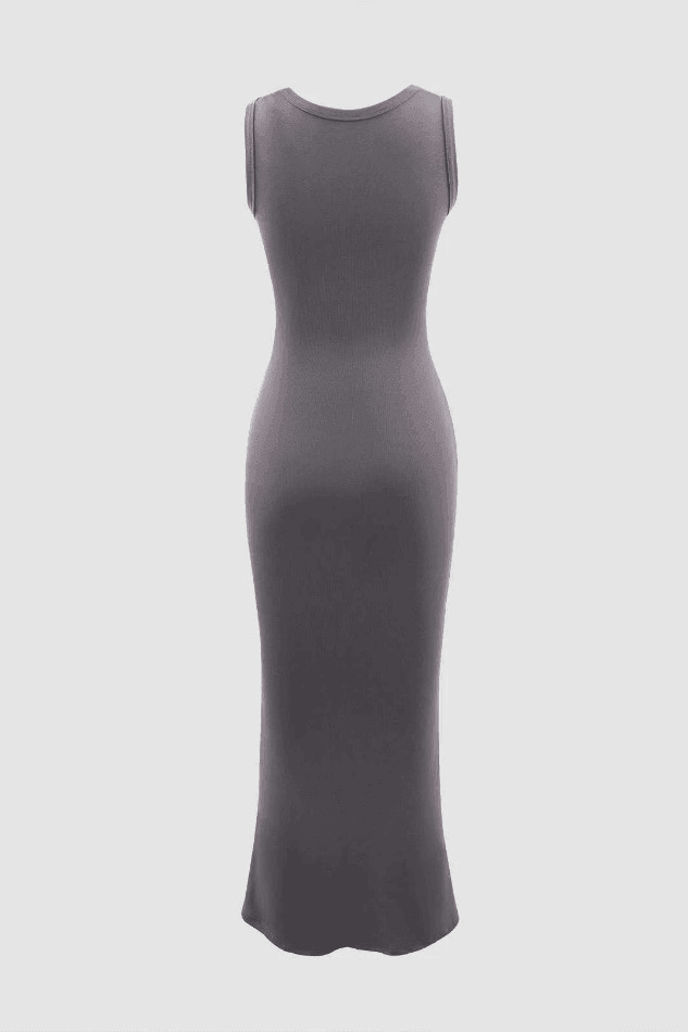 Coquette Aesthetic Square Neck Mermaid Midi Dress in Y2K Fashion Style