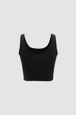 Coquette Aesthetic Square Neck Tank Top and Knotted Skirt Set