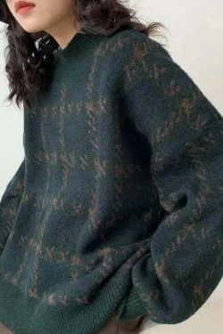 Coquette Aesthetic Star Gazer Chic Lantern Knitted Pullover