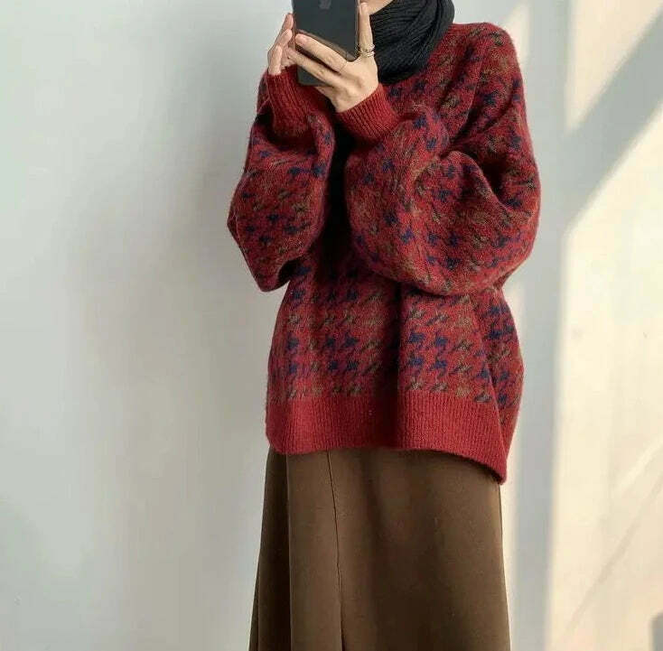 Coquette Aesthetic Star Gazer Chic Lantern Knitted Pullover Coquette Aesthetic Star Gazer Chic Lantern Knitted Pullover