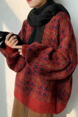 Coquette Aesthetic Star Gazer Chic Lantern Knitted Pullover