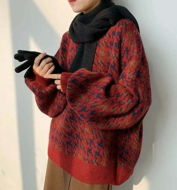 Coquette Aesthetic Star Gazer Chic Lantern Knitted Pullover Coquette Aesthetic Star Gazer Chic Lantern Knitted Pullover