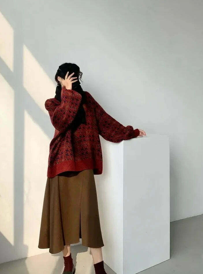 Coquette Aesthetic Star Gazer Chic Lantern Knitted Pullover Coquette Aesthetic Star Gazer Chic Lantern Knitted Pullover