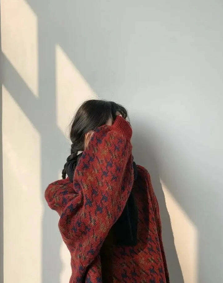 Coquette Aesthetic Star Gazer Chic Lantern Knitted Pullover Coquette Aesthetic Star Gazer Chic Lantern Knitted Pullover